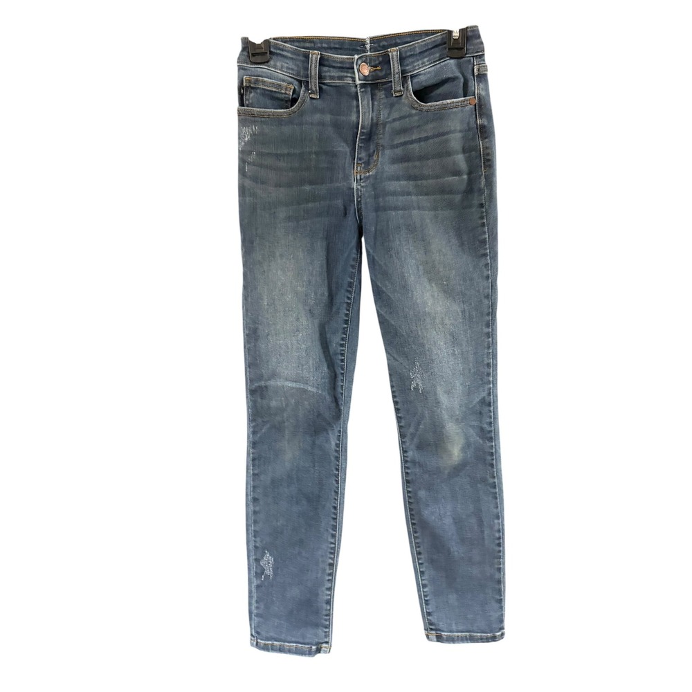 Judy Blue LA Relaxed Fit Jeans Medium Wash Distressed Size 5/27 JB82251DK